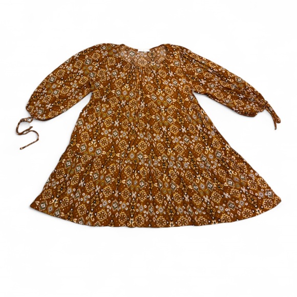 Ces Femme - Brown Floral Midi Dress - Picture 6 of 6